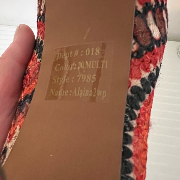 Wild Pair Retro Orange Multicolor Spike Peep Toe High Heels Stilettos Size 6M - Picture 8 of 14